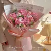 Simulazione decorativa Bouquet di lana di garofano Fiori annodati a mano Girasole creativo Rosa Nomi di fiori eterni Regalo per la fidanzata 231121