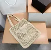 Designer di lusso da donna Totes Borse Borsa a mano Pradhan Rafia Clutch Shouder Crossbody Fashion Beach Travel Shopping Bag Portafogli