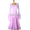 Stage Wear Big Floating Sleeves Modern Skirt National Standard Dance High Grade Dress Practice Suit Light Purple Art Examination Social