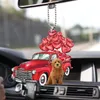 Figurines décoratives Chien Pendentif Voiture Suspendu Ornement Pâte Bol Remplissage Noël