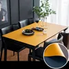 Tala de mesa cor sólida cor de couro esticado de couro impermeável à prova de óleo Café de festas resistente ao calor para sala de estar personalizada