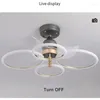 Ventilatore da soffitto a frequenza variabile per camera da letto, ristorante, soggiorno, lampada intelligente nordica 2023