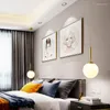 Pendelleuchten Moderne einfache Luxus-Kupfer-Glas-Licht-Kunst-Dekor Home Led-Innenbeleuchtung Schlafzimmer Nacht Wohn- / Esszimmer Hintergrund