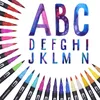 Suluboya Fırça Kalemleri 2460100132 Renkler Fırça Kalem Suluboya Kalemleri Fineliner Çift Ucu Sanat Markners Pen Çizim için Kaligrafi Sanat Malzemeleri 230420