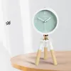 Table Clocks Intelligent Touch Dimming With Lamp Metal Desk Clock Modern Style Fashionable Creative Home Decoration Tabletop ClockZD306