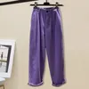 Pantalon deux pièces pour femmes, coréen, violet, pull tricoté, décontracté, Harun, ensemble élégant, rue, automne, 231120