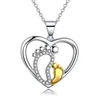 Chains Fashion Necklace Versatile Love Mother Child Foot Pendant Female Gift Wholesale