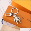 Car Key Luxurys Designers Keychain Chain Solid Color Monogrammed Keychains Fashion Leisure Astronaut Men Women Bag Pendant Accessori Dhkjd