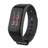 F1 Plus Color LCD -skärm Fitness Tracker Sleep Tracker Hevert Monitor Smart Armband för iOS Android -telefonfri frakt
