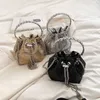 Bolsas de noite Mini sacos de balde de bling para mulheres 2023 Cadeia de primavera Bolsa de moda de moda de mola designer feminino Bolsas Y2K de luxo e bolsas de bolsas