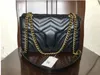 Moda marmont çanta aşk kalp v dalga desen el çantası omuz çantası zinciri çanta çapraz cüzdan bayan deri klasik stil tote çanta sa1