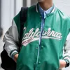 Vestes en cuir PU pour hommes, uniforme de pilote de Baseball brodé, style Hip Hop rétro, manteau décontracté, Harajuku, ample, 231120
