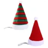 Hundkläder 2 datorer Santa Ornament Christmas Hat Po gåvor Katter Guinea Pet Pet