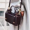 Kvällspåsar Lyxdesigner Classic Ladies Small Square Bag Fashion Bow Drawstring Buckle Hand Messenger