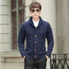 Männer Pullover Herbst Große Größe S-XL XXL XXXL Verdicken Strickjacke Pullover Freizeit Revers Männer Lose Stricken Grobe Kleidung