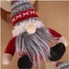 Christmas Decorations Mini Faceless Old Man Doll Christmas Tree Plush Gnome Hanging Pendant Decoration For Home Party Ornaments Drop D Dhdj4