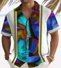 Men's Casual Shirts Boutique Clown Print Short Sleeve Shirt Street Fashion Top Sport Breathable Cardigan Summer Wear