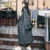 Women's Wool Blend Coat Plaid Tweed Warm Long Jackets Female Overcoat Korean Fashion Outerwear Trench Clothes 2023 Autumn Winter 231120