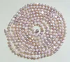 Choker Endless 7-8 mm barokowy naszyjnik z perłową perłowo 200 cm kolor lawendy