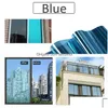 Car Sunshade 1 3 5Mx40Cm Home One Way Mirror Window Glass Building Tinting Film Side Solar Uv Protection Sticker Curtain Scraper Sun Dh3Fp