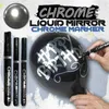 Party Favor High Gloss Effects Chrome Plated Marker Pen Unik plastreflektiver för plast för glasskolan för glasskolor för glasskolor