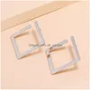 Stud Retro Minimalist Square Earrings Irregar Stud Earring New Exaggerated Cold Wind Fashion For Women Opening Accessories D Dhgarden Otqpv