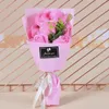 Creative 7 small bouquets of rose flower simulation soap flower For Wedding Valentines Day Mothers Day Teachers Day Gift Decorative Flowers SN4368