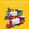 Wall Decor Battery Powered Christmas Train 3 In 1 Christmas Train Railway Kits Locomotive Engine With Sound And Lights Christmas Battery 231121