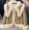 Женские пуховые парки, модная женская куртка с гусиным воротником, длинный теплый толстый женский пуховик, зимняя роскошная одежда 231120