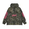 Sudadera con capucha para hombre y mujer Diseñador de moda Galerías Departamento Los Ángeles Diseñador de la calle Otoño / Invierno Exclusivo Camo Media cremallera Chaqueta con capucha Abrigo para hombres y