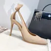 Nudo sul retro Decorazione dell'orecchio di coniglio Scarpe da sposa a spillo Tacchi con tacco in camoscio Décolleté in pelle scamosciata scarpe da donna Designer di lusso scarpe eleganti per la festa 35-42