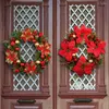 Fleurs décoratives faciles à installer : la décoration de la porte d'entrée est accrochée au mur ou partout où vous voulez décorer.