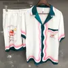 Erkek Terziller Yaz Günlük Tatil Baskılı Gömlek Moda Gevşek Kısa Kollu Yaku Hırka Erkekler Camiseta Manga Longa Masculina 230420