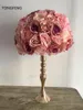 Fiori decorativi 2 pz / lotto Seta artificiale Fiore di rosa Centrotavola per matrimoni Decorazione da parete Sfondo 45 cm Mixcolor TONGFENG