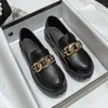 Dress Shoes Black Platform Women's Loafers Pumps Genuine Leather Footwear Designer Heels Woman Sneakers Party Ladies