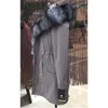 Feminino para baixo parka casaco de inverno jaqueta gola ccoon destacável forro de pele de coelho clássico 93cm comprimento tecido de qualidade 16079 d02 231121
