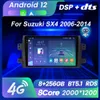 Radio Dvd de voiture Android 12 pour Suzuki SX4 2006-2013 pour Fiat Sedici 2005-2014 lecteur multimédia GPS 2Din unité de tête stéréo