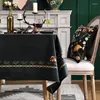 Tkanina stołowa nowoczesna platforma kawy luksusowa dekoracja jadalni premium retro granat kwitną