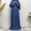 Vêtements ethniques Femmes Musulman Ensembles Mode Manches longues Une pièce Pantalon à jambes larges Élégant Abaya Solid Casual Femme Dubaï Turquie Islam Robe