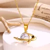 Pendant Necklaces Stainless Steel Star For Women Texture Stone Pendants Choker Fashion Vintage Jewelry Accessory Christmas Gift