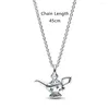 Collana con pendenti in argento sterling 925 con zucca auto cuore collane lampada gioielli da donna moda regalo amore madre