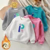 Hoodies Swefsshirts 2023 Winter Warm Warm for Boys Girls Thicely Plus Sweatshirt Fashion Tops Tops لمدة 1 10 سنوات Kids 231120