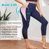 Yoga Women Workout Leggings 2 Side Pockets 7/8 Lengte Yoga Pants Swim panty's, M