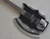 Left Handed 4 Strings Black Electric Bass Guitar with Bridge Cover Offer Logo/Color Customize