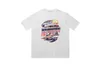 Designer Fashion Clothing Tees Tshirts Rhude Summer New American Casual Letter Printing Trendy High Street Loose Round Neck T-shirt Men Women Tops Streetwear