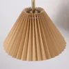 Wall Lamp Nordic Iron Art Pleated Ins Girl Japanese Bedside Bedroom Homestay Study Minimalist Fabric