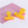 Bag Clips 5Pcs/Set Food Snack Storage Seal Tool Office File Holder Plastic Sealing Kitchen Accessory Candy Color Close Clip Hh573 Dr Dhtr1