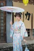 Giyim Etnik Giyim Kadın Kimono Robe Geleneksel Japonya Yukata Açık Mavi Renk Çiçek Baskılar Yaz Elbise Yiyecek Giyim Cosplay