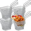 Piatti Fry Basket French Holder Chip Mini Cestini Per Servire Patatine Fritte Riutilizzabili Casa