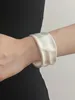 Bangle Fashion Gold Plated Cuff Opening Bracelet For Women Girl Simple Metal Smooth Irregularity Chunky Jewelry Gift 2023